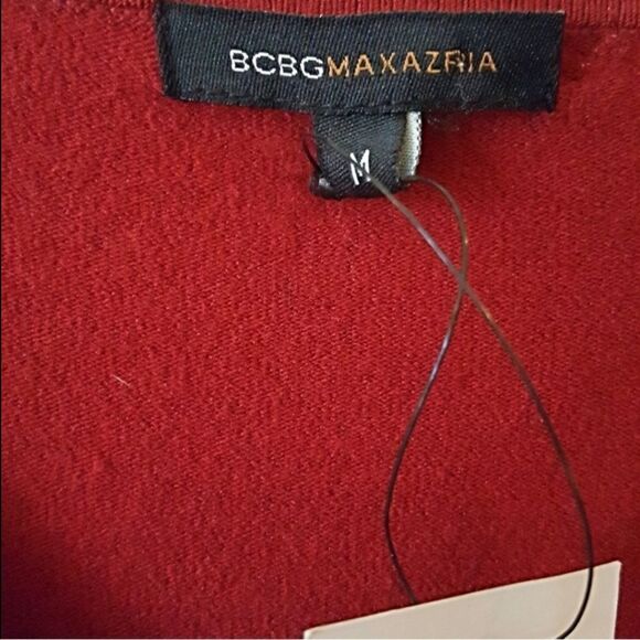 LUXE SOFT CHERRY RED V-NECK SWEATER - Picture 6 of 6